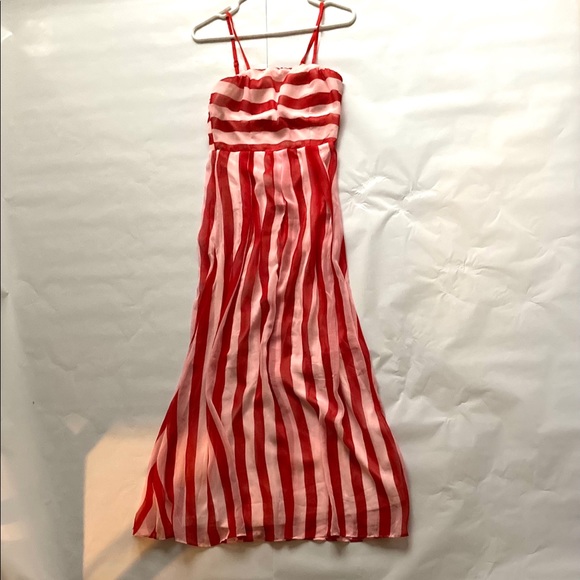 RED STRIPED MAXI DRESS SIZE S - Picture 2 of 7